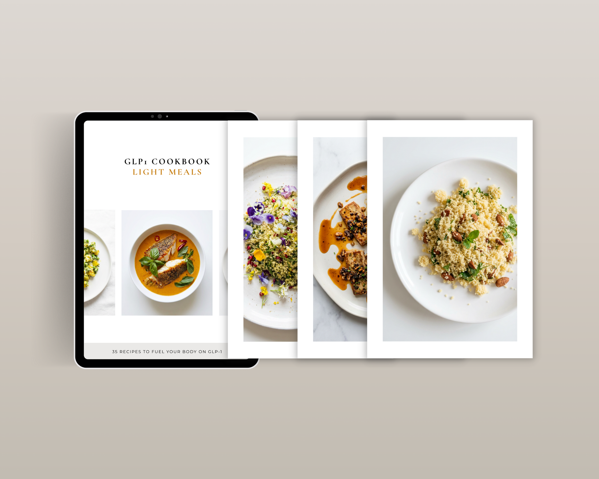 Easy Mounjaro recipes spread — simple ingredients, small plates, gentle on the stomach