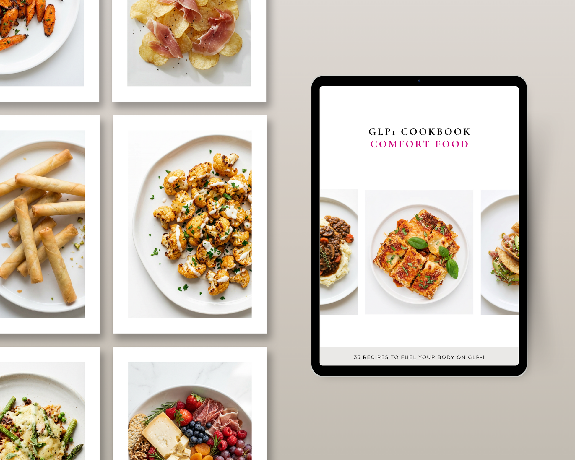 Inside page of GLP-1 Comfort Food Cookbook with step-by-step comfort dinner recipe