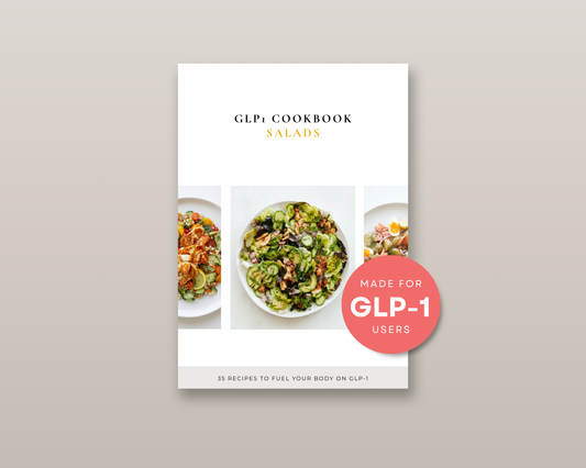 GLP-1 Salads Cookbook cover — 35 nutrient-dense recipes for Ozempic and Wegovy users