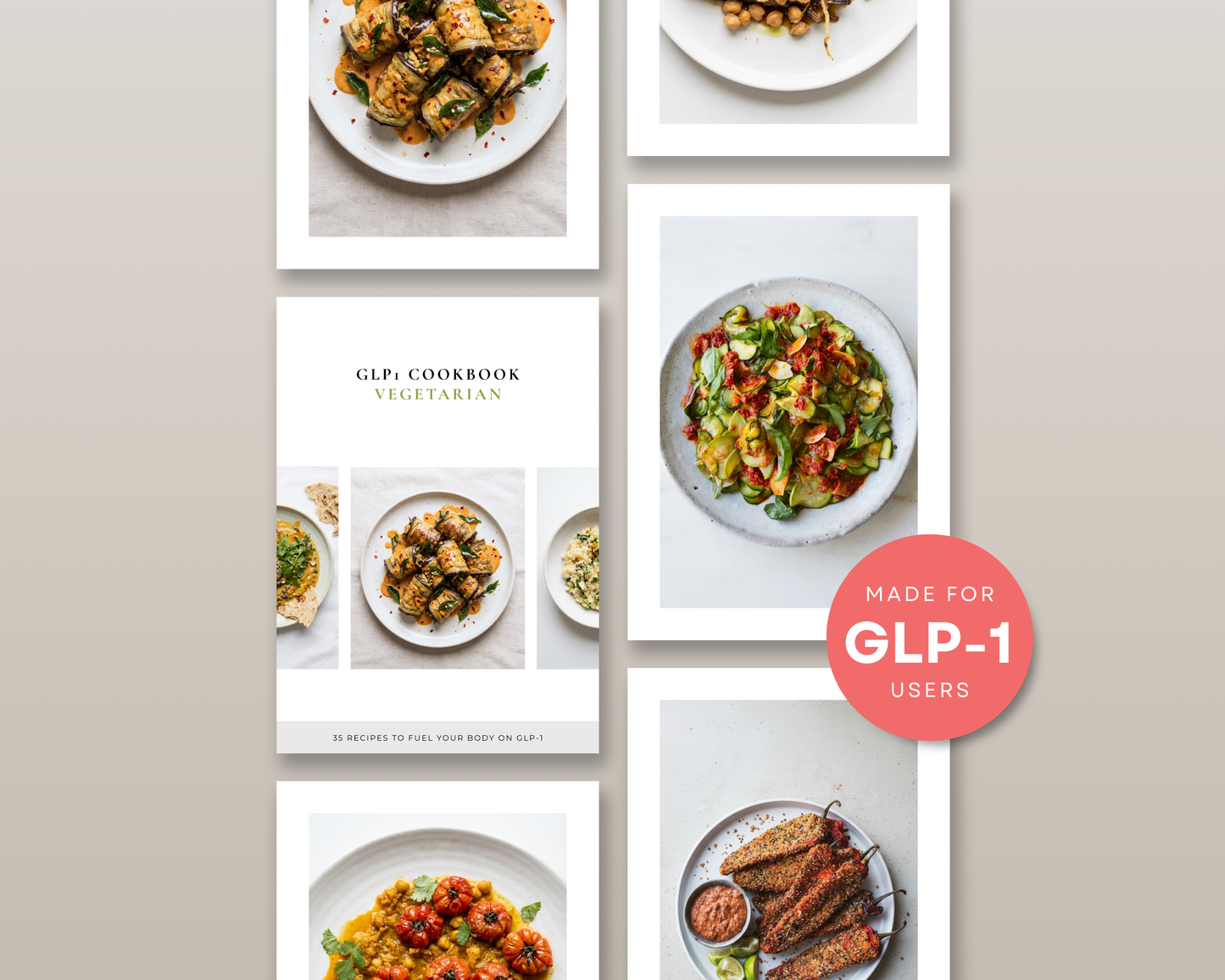 7-day vegetarian meal plan PDF preview page from GLP-1 Living cookbook