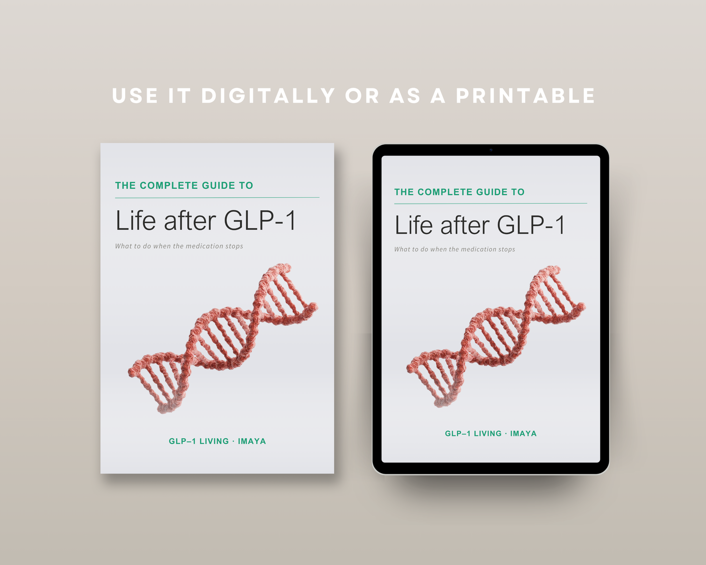 Rebound prevention checklist from the Life After GLP-1 Guide, printed page detail