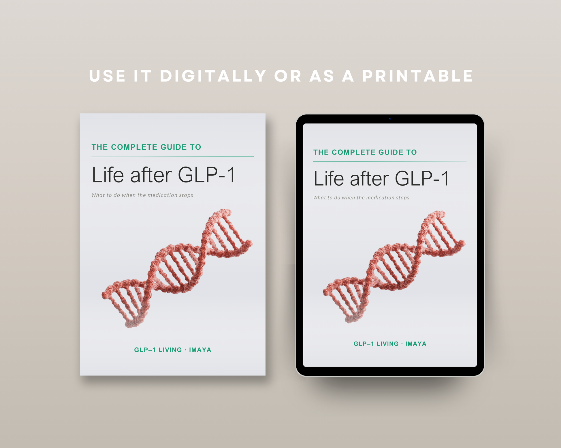 Rebound prevention checklist from the Life After GLP-1 Guide, printed page detail