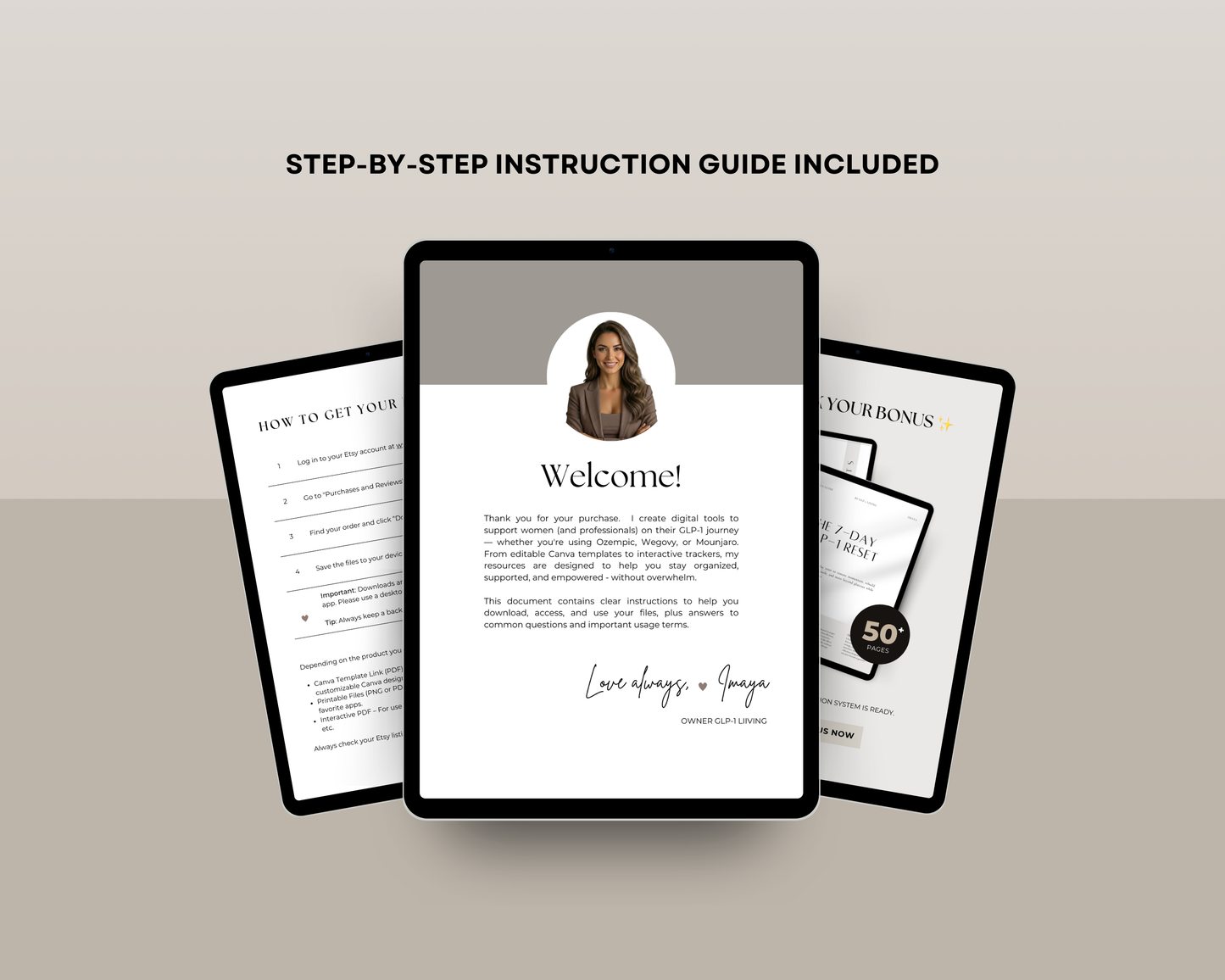 GLP-1 Desserts Cookbook mockup — Wegovy-friendly low-sugar recipes for smaller appetites
