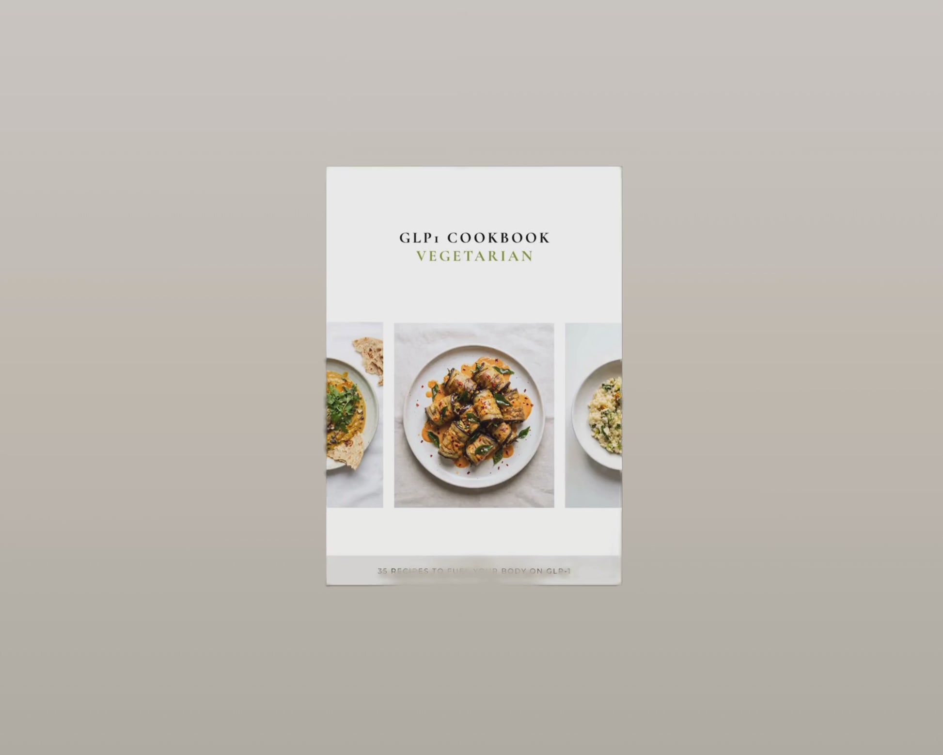 Digital cookbook cover for GLP-1 vegetarian recipes — download preview on tablet
