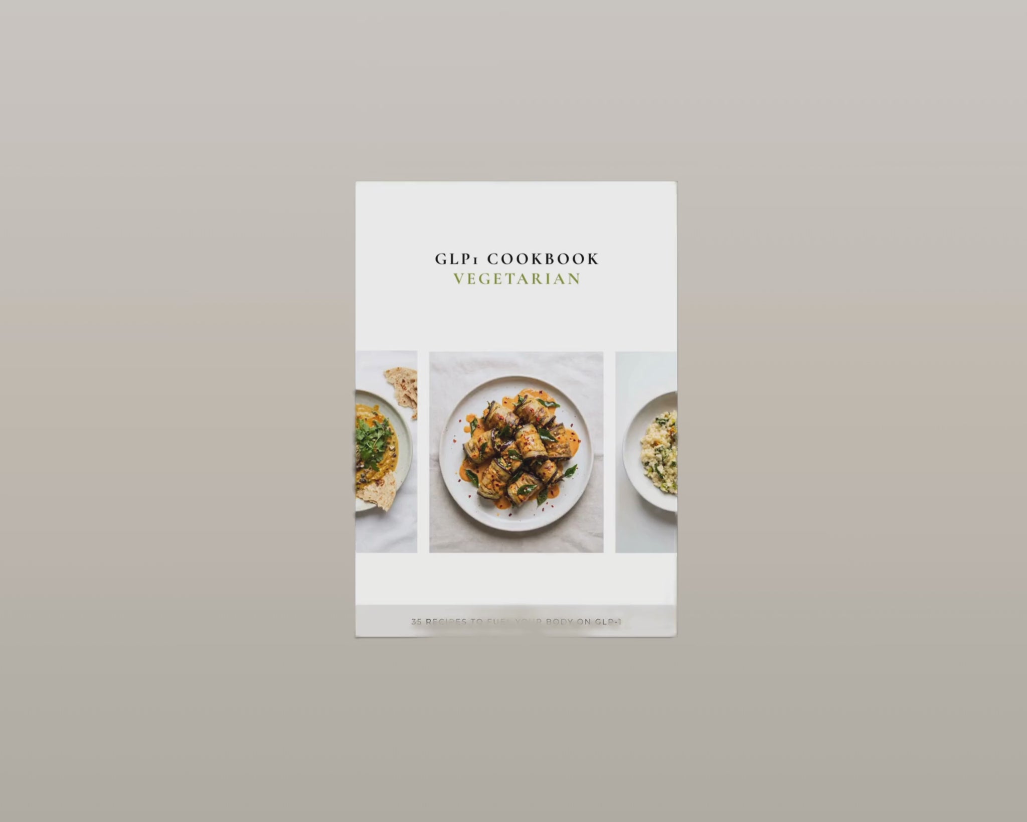 Digital cookbook cover for GLP-1 vegetarian recipes — download preview on tablet