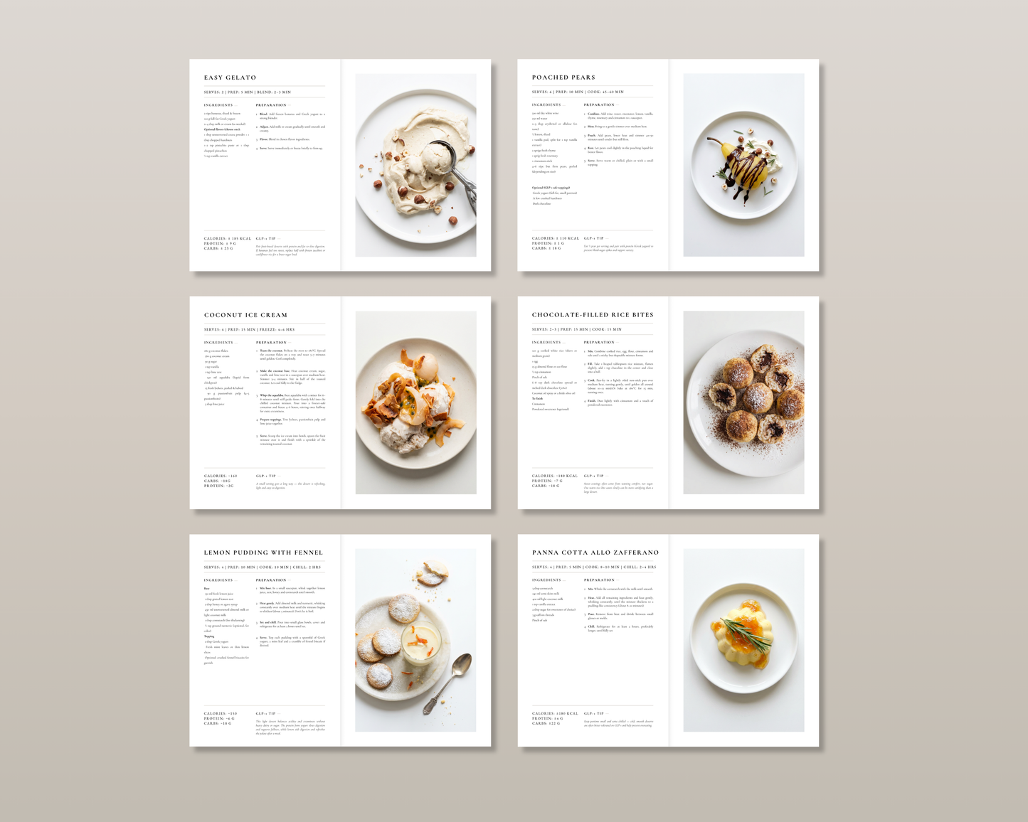 Close-up of Ozempic-friendly sweets cookbook page showing ingredients and simple instructions