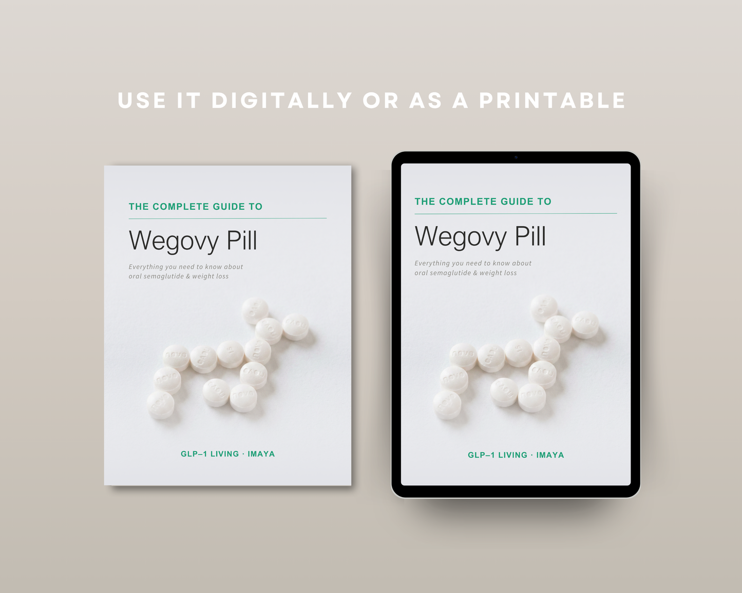 Wegovy pill guide displayed on tablet — easy-to-read digital format