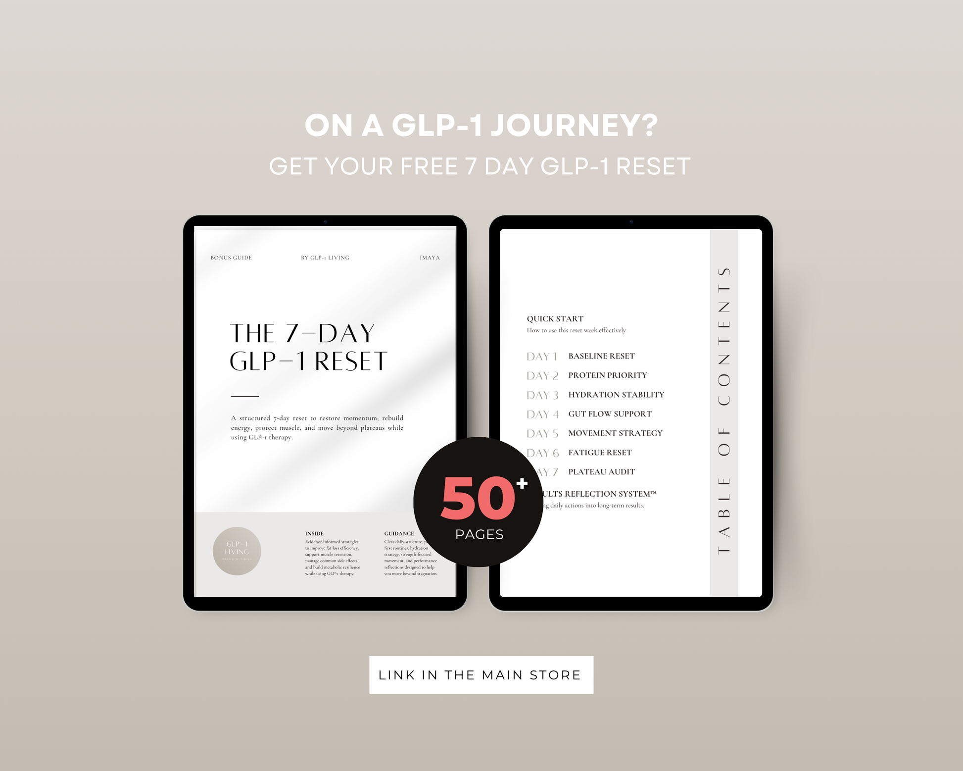 All four color options of the daily GLP-1 tracker printable in a flat lay display