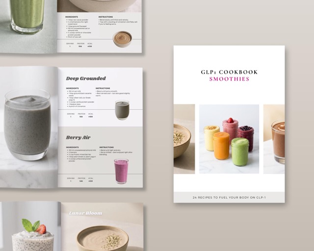 GLP-1 Smoothie Meal Plan, Weight Loss Recipes, Food Tracker (Digital Download)