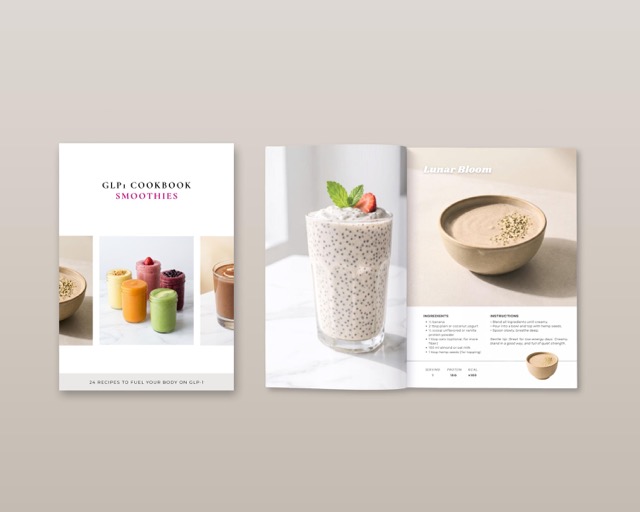 GLP-1 Smoothie Meal Plan, Weight Loss Recipes, Food Tracker (Digital Download)