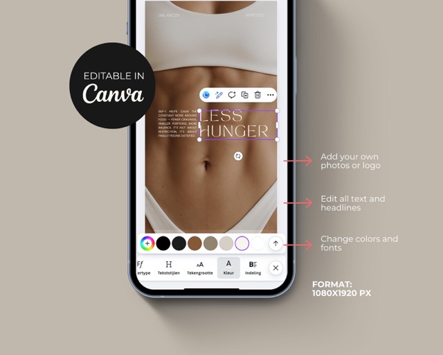 glp1 social media template, Canva editable Instagram kit Tirzepatide Semaglutide weight loss for medspas clinics download, beige Aesthetic