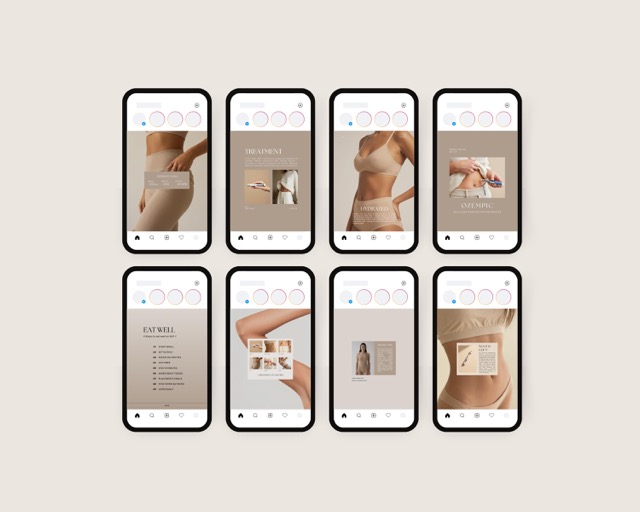 Medical Weight Loss Instagram Post Templates, Editable in Canva | Weight Loss Clinic & Medspa GLP-1 Feed Posts