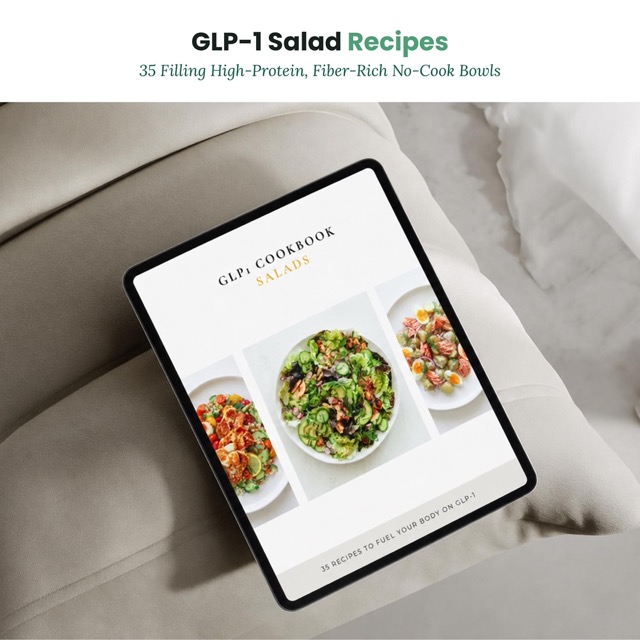 High Protein Salad Cookbook | 35 Filling GLP-1 Salad Bowls | Fiber-Rich No-Cook Lunches for Smaller Portions | Digital PDF