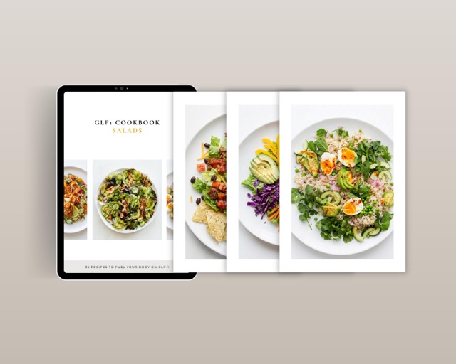 High Protein Salad Cookbook | 35 Filling GLP-1 Salad Bowls | Fiber-Rich No-Cook Lunches for Smaller Portions | Digital PDF