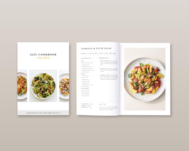 High Protein Salad Cookbook | 35 Filling GLP-1 Salad Bowls | Fiber-Rich No-Cook Lunches for Smaller Portions | Digital PDF