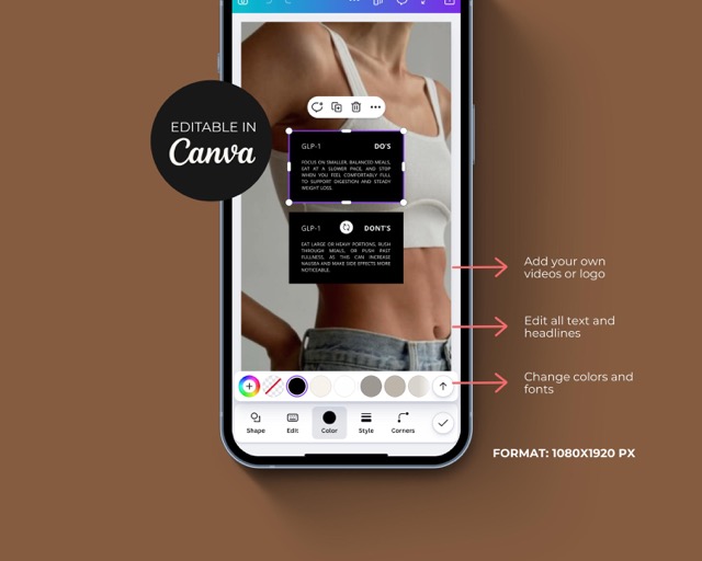 Ready to Post Reels for Nurse Injector | Editable Canva Video Templates for GLP-1 Clinic and Aesthetic Provider