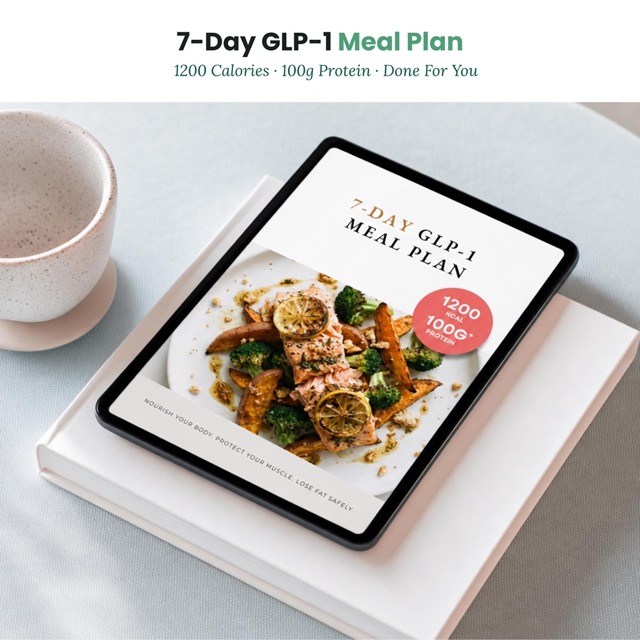 1200 Calorie High Protein Meal Plan, 7 Day GLP-1 Plan with Macros Counted, Calorie Deficit Meals + Grocery List, Printable PDF