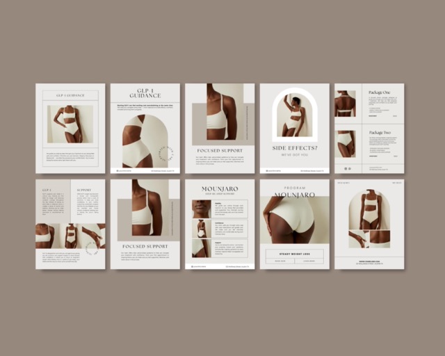 Tirzepatide GLP-1 Flyer Template | Beauty Clinic Weight Loss Marketing Canva Templates | Client Education Social Media Post