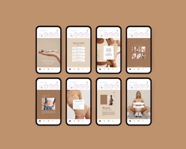 GLP-1 Instagram Post Template Minimalist Canva Semaglutide Weight Loss Social Media Clean Design