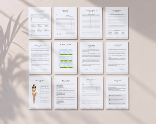 GLP-1 Forms Bundle for Medspas & Weight Loss Clinics | Editable Canva Semaglutide + Tirzepatide Consent Forms, Photo Consent