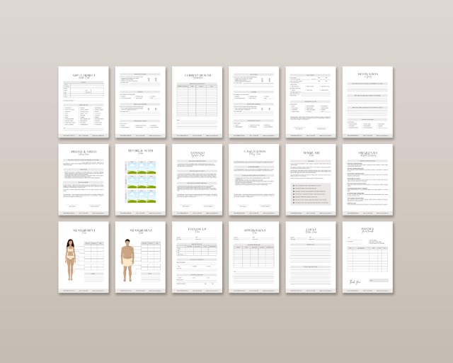 GLP-1 Forms Bundle for Medspas & Weight Loss Clinics | Editable Canva Semaglutide + Tirzepatide Consent Forms, Photo Consent