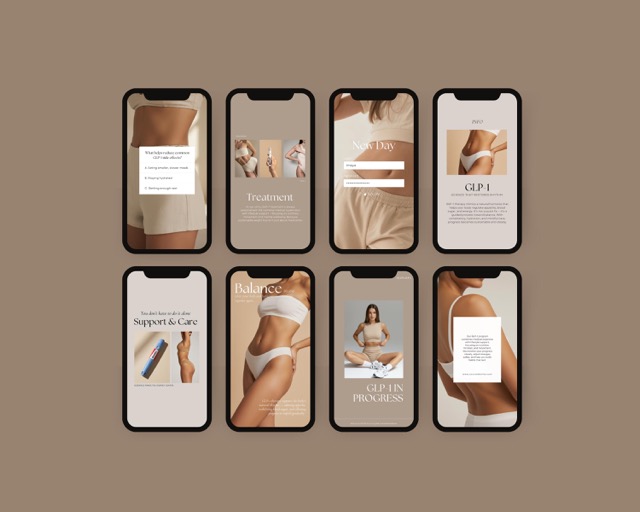 Aesthetic Instagram Templates for Health Coach & Medspa | Weight Loss Clinic Canva Bundle | 100 Posts + Stories Boho Neutral Feed Style
