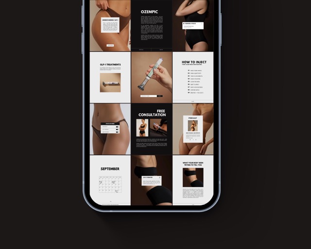 Bold Instagram Template Bundle | Medspa & Health Coach Canva Social Media Kit | 100 Posts + Stories for Weight Loss Clinic Marketing
