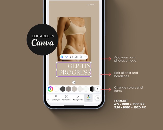 Beige Minimal Instagram Templates | Med Spa & Health Coach Weight Loss Canva Bundle | 130 Posts Stories + Video Reels Clean Neutral Look