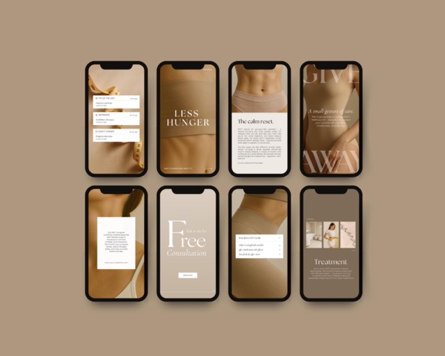 Beige Minimal Instagram Templates | Med Spa & Health Coach Weight Loss Canva Bundle | 130 Posts Stories + Video Reels Clean Neutral Look