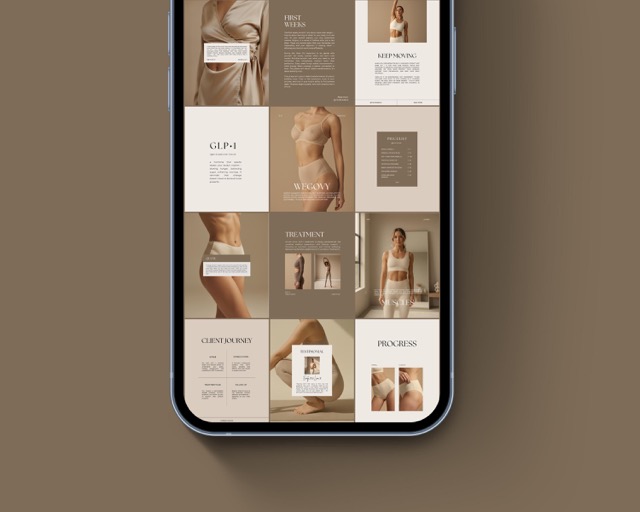 Beige Minimal Instagram Templates | Med Spa & Health Coach Weight Loss Canva Bundle | 130 Posts Stories + Video Reels Clean Neutral Look