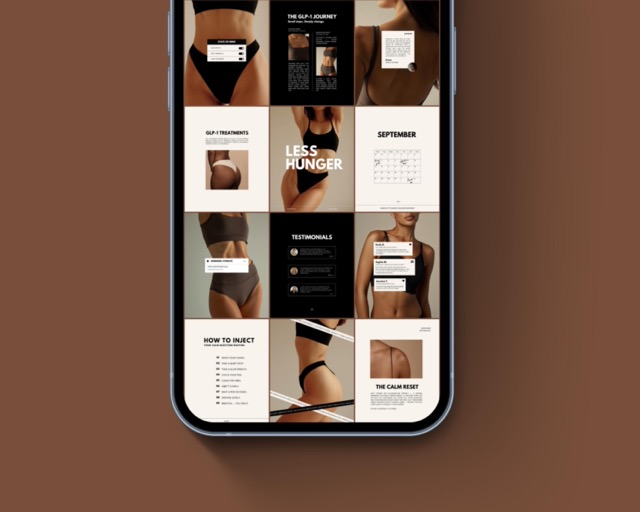 Luxury Instagram Templates for Med Spa | Weight Loss Clinic Canva Social Media Bundle | 130 Posts Stories & Video Reels Elegant Style