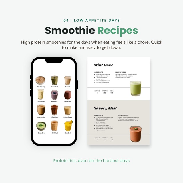 Recipe Book Digital High Protein | GLP-1 Weight Loss Cookbook Collection, 9 Recipe Books + Meal Plans & Meal Planner Tracker Kit