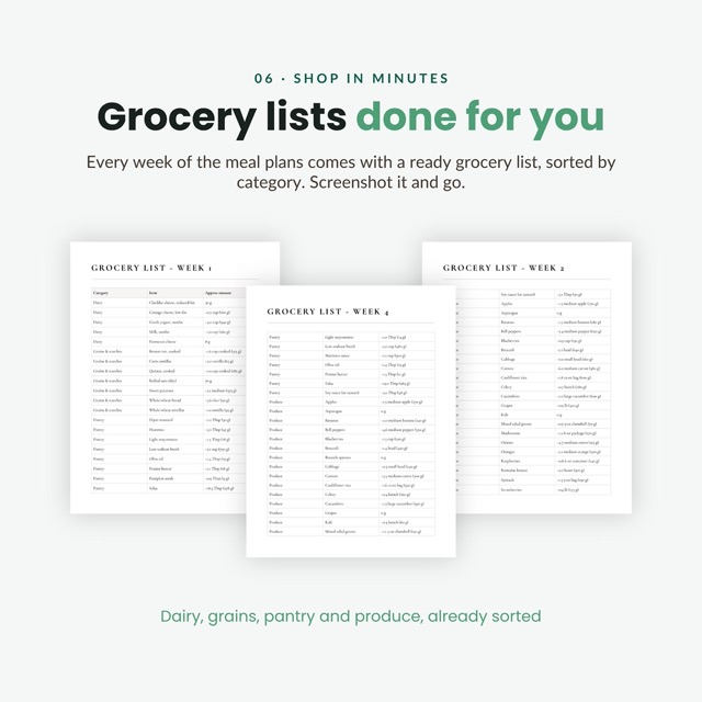 Recipe Book Digital High Protein | GLP-1 Weight Loss Cookbook Collection, 9 Recipe Books + Meal Plans & Meal Planner Tracker Kit