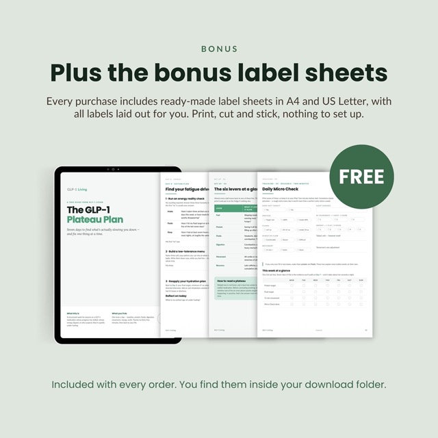 Printable holiday clinic templates in forest green and gold shown in use