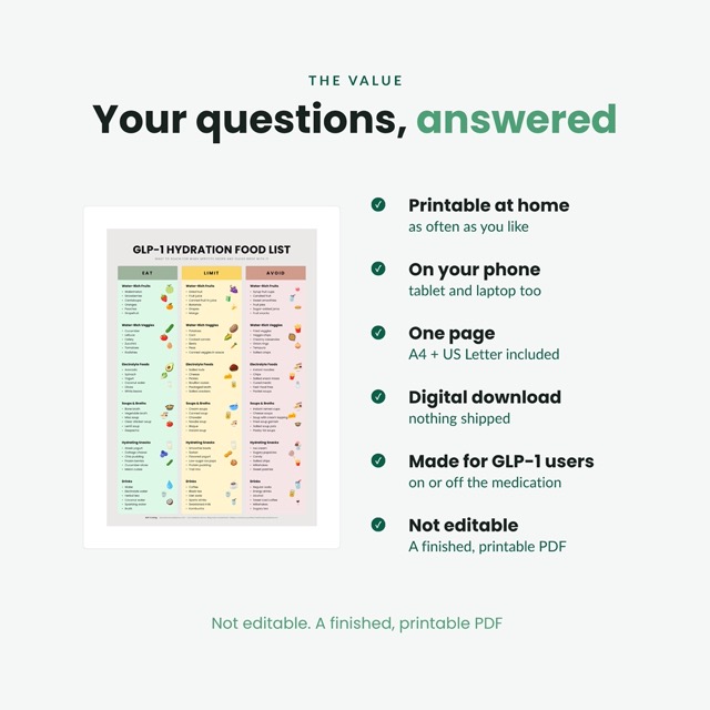 Common questions about the hydration food list answered on a page